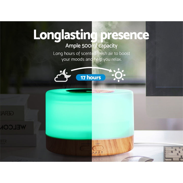 Translation missing: en.Devanti Aroma Diffuser Aromatherapy Light Wood 500ml