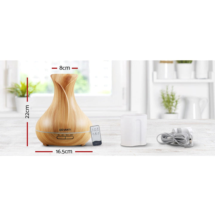 Translation missing: en.Devanti Aroma Diffuser Aromatherapy Light Wood 400ml