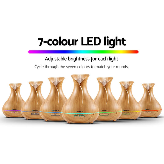 Translation missing: en.Devanti Aroma Diffuser Aromatherapy Light Wood 400ml