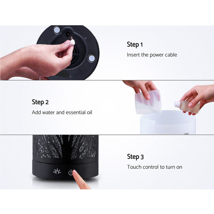 Translation missing: en.Devanti Aroma Diffuser Aromatherapy Black 160ml