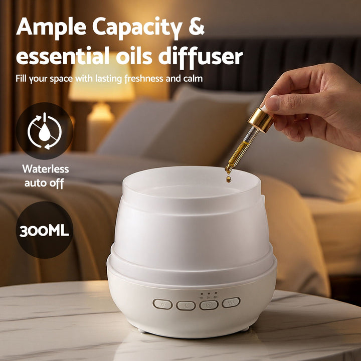Translation missing: en.Devanti Ultrasonic Essential Oil Aroma Diffuser Aromatherapy Cool Mist Humidifier w/ LED Light 300ml