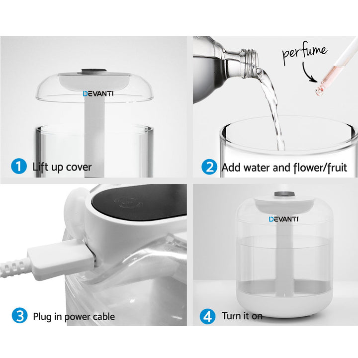 Translation missing: en.Devanti Aroma Diffuser Aromatherapy Humidifier 1L