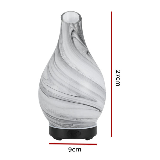 Translation missing: en.Devanti Aromatherapy Aroma Diffuser Essential Oil Humidifier LED Glass Marble