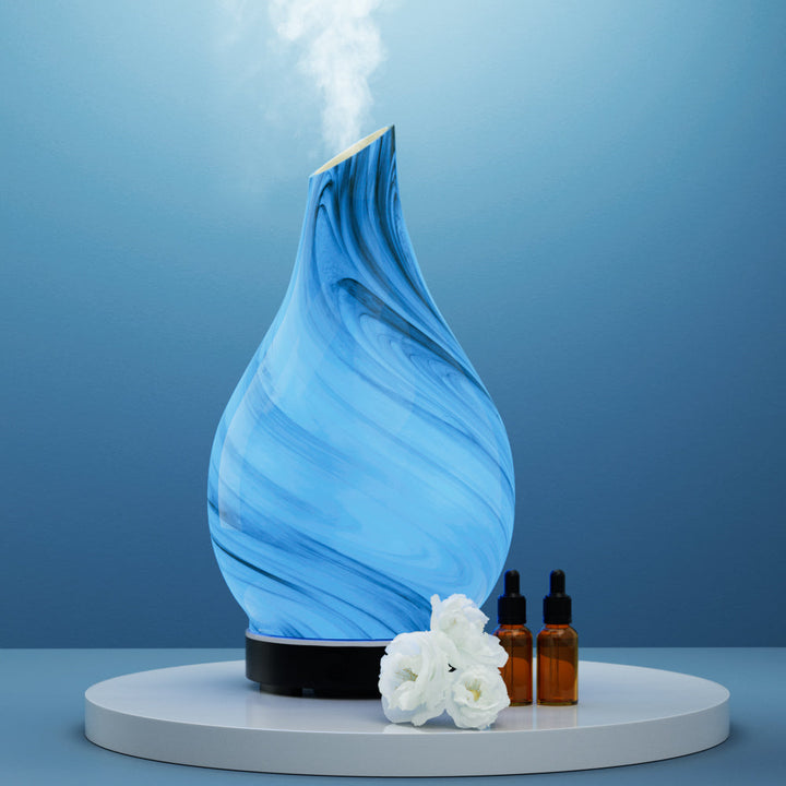 Translation missing: en.Devanti Aromatherapy Aroma Diffuser Essential Oil Humidifier LED Glass Marble