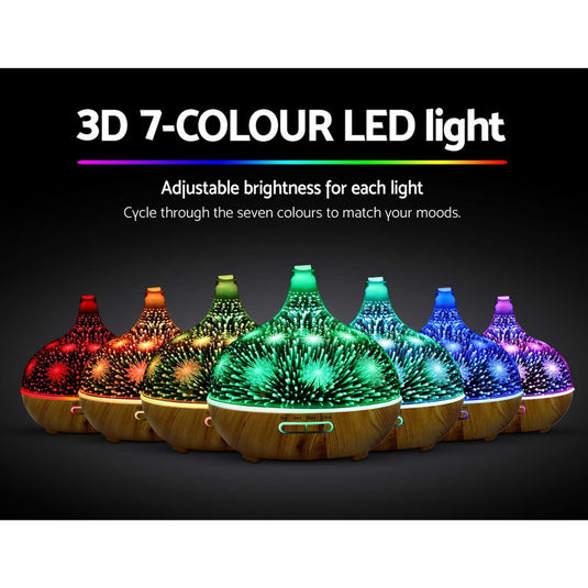 Translation missing: en.Devanti Aroma Diffuser Aromatherapy 3D Glass 400ml