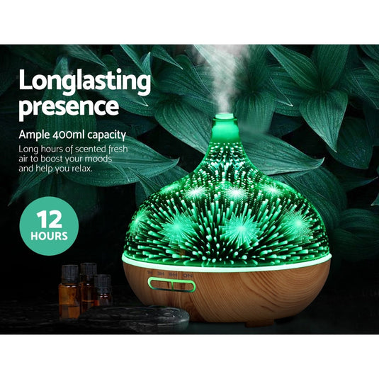 Translation missing: en.Devanti Aroma Diffuser Aromatherapy 3D Glass 400ml