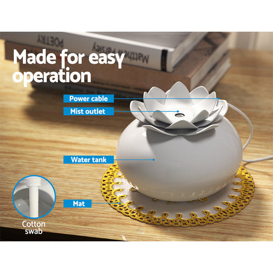 Translation missing: en.Devanti Aroma Diffuser Aromatherapy Lotus 200ml
