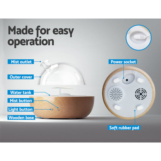 Translation missing: en.Devanti Aroma Diffuser Aromatherapy Glass 200ml