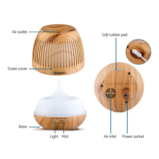 Translation missing: en.Devanti Aroma Diffuser Aromatherapy Humidifier 400ml