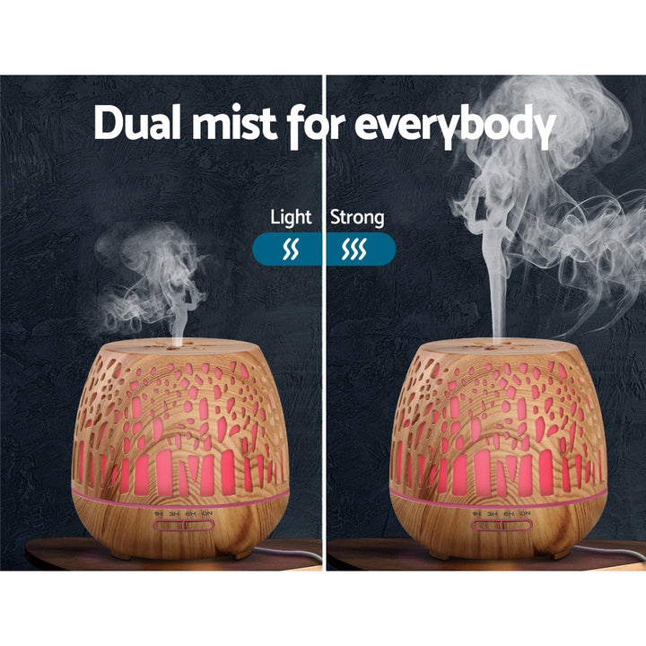 Translation missing: en.Devanti Aroma Diffuser Aromatherapy Wood Grain 400ml