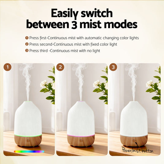 Translation missing: en.Devanti Ultrasonic Aroma Diffuser Aromatherapy 100ml LED Lights Iron Humidifier Forest