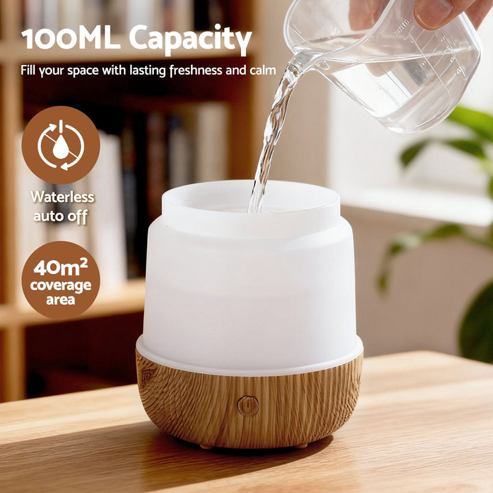 Translation missing: en.Devanti Ultrasonic Aroma Diffuser Aromatherapy 100ml LED Lights Iron Humidifier Forest