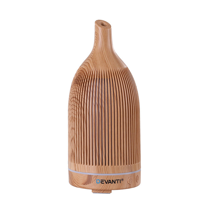 Translation missing: en.Devanti Ultrasonic Aroma Diffuser Aromatherapy 200ml LED Lights Iron Humidifier Forest Light wood grain