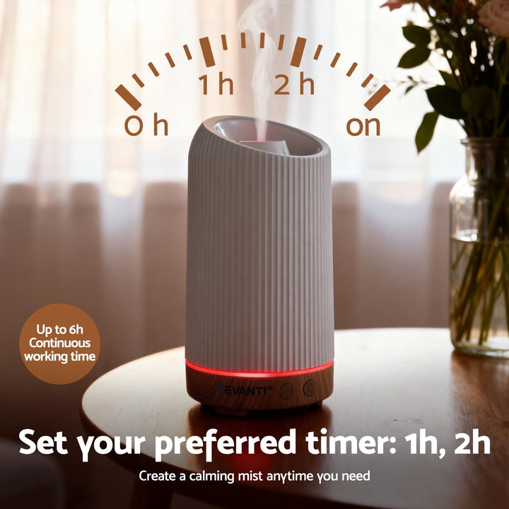 Translation missing: en.Devanti Ultrasonic Aroma Diffuser Aromatherapy 200ml LED Lights Iron Humidifier Forest