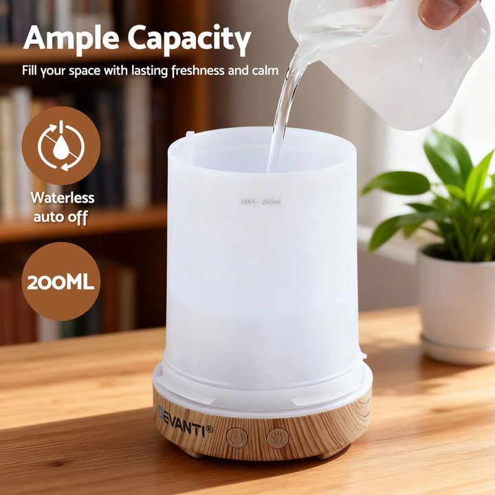 Translation missing: en.Devanti Ultrasonic Aroma Diffuser Aromatherapy 200ml LED Lights Iron Humidifier Forest