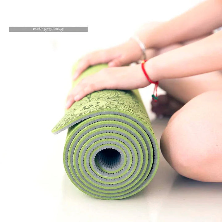 Translation missing: en.TPE Yoga Mat – 6mm Non-Slip Yoga and Fitness Mat.  Available in 6 colours