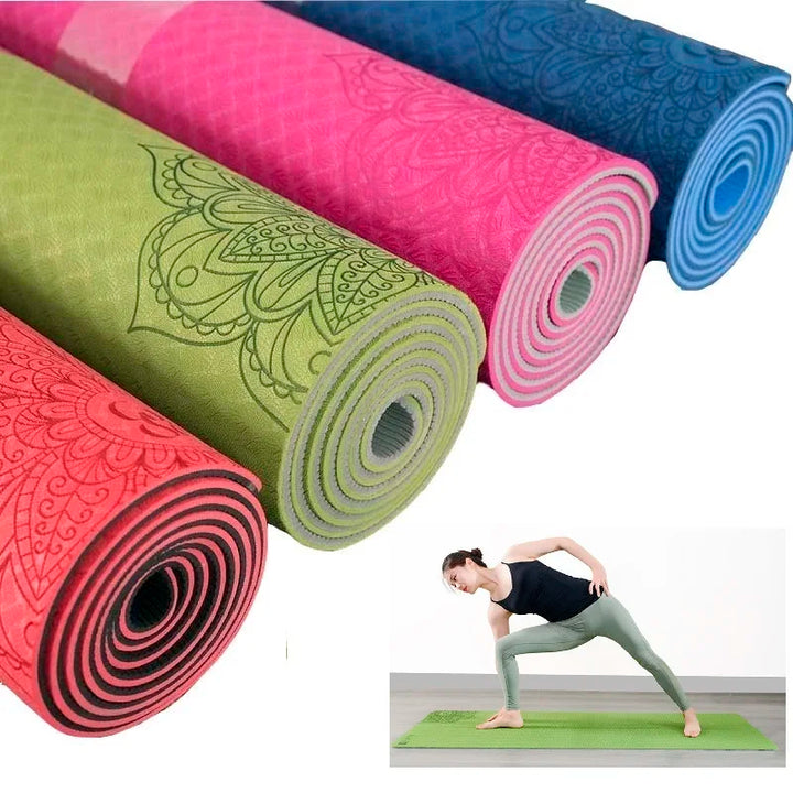 Translation missing: en.TPE Yoga Mat – 6mm Non-Slip Yoga and Fitness Mat.  Available in 6 colours