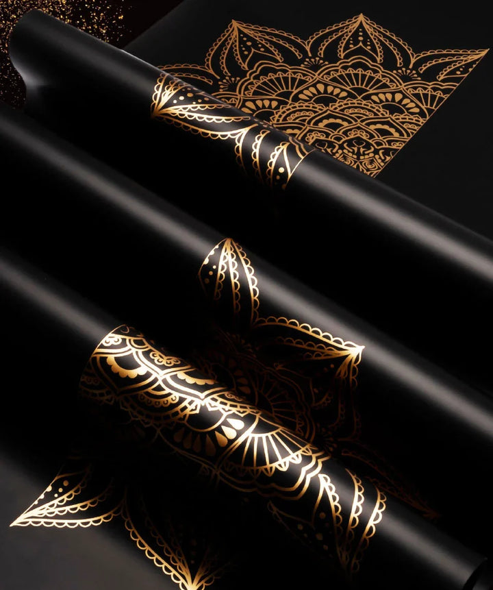 Translation missing: en.Mandala Flow Yoga Mat – 5mm Non-Slip, Extra-Wide Natural Rubber Mat with Alignment Support. Available in 3 Designs. Limited Stock
