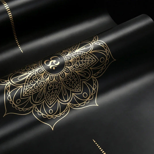 Translation missing: en.Mandala Flow Yoga Mat – 5mm Non-Slip, Extra-Wide Natural Rubber Mat with Alignment Support. Available in 3 Designs. Limited Stock