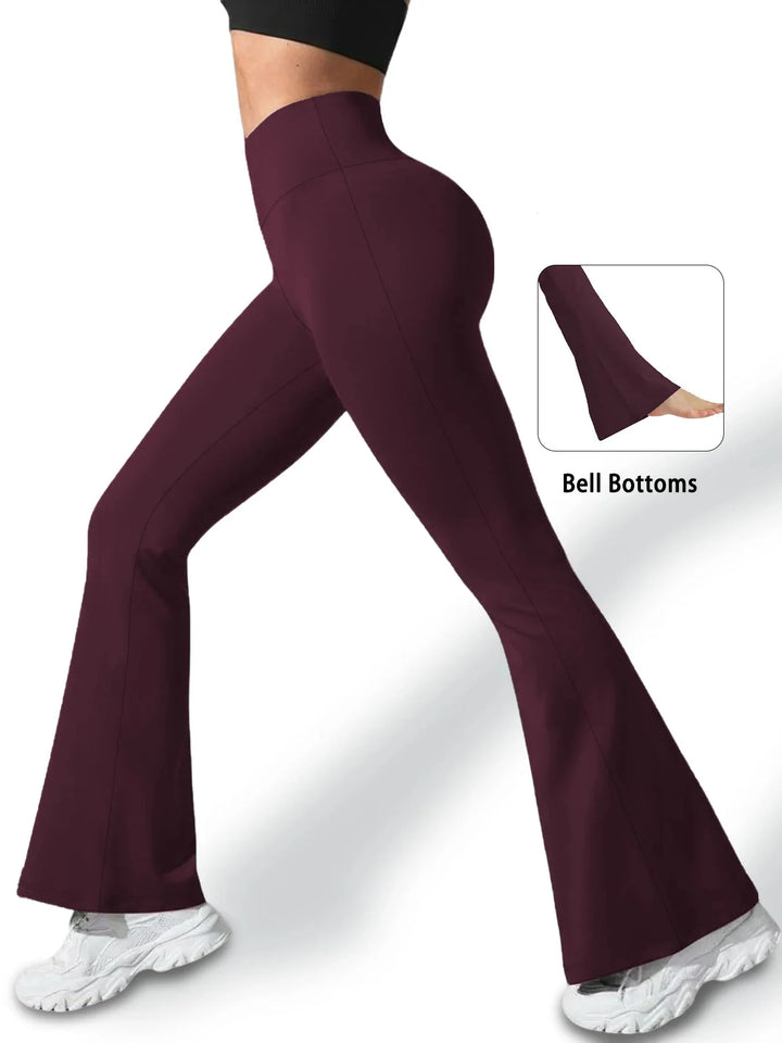 Translation missing: en.Curve Collection Flare Yoga Pants – Super Soft High-Waist Comfort with Gentle Support in Extended Sizing. Available in 7 Colours