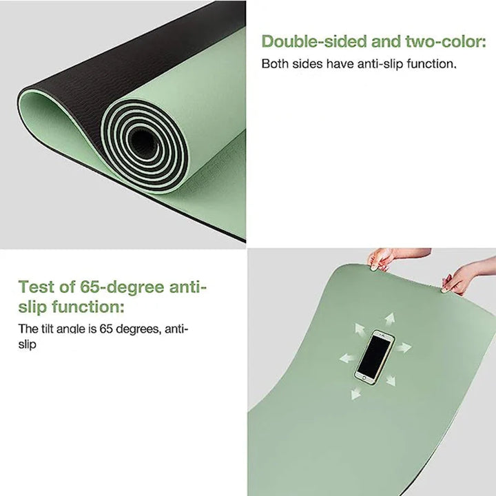 Translation missing: en.Yoga Mat Eco-Friendly TPE  – 5mm, Dual Colour, Non-Slip Yoga and Pilates Mat 180 x 57cm. Available in 7 colours