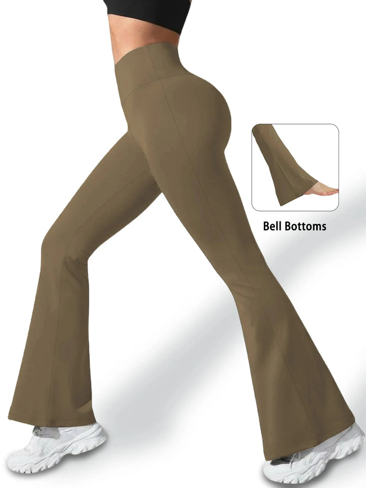 Translation missing: en.Curve Collection Flare Yoga Pants – Super Soft High-Waist Comfort with Gentle Support in Extended Sizing. Available in 7 Colours