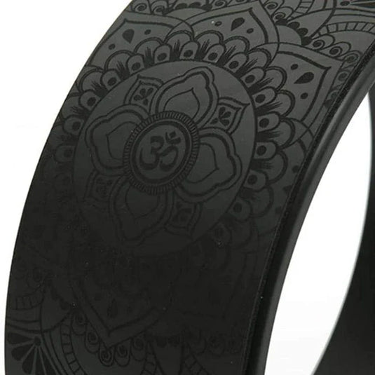 Translation missing: en.Mandala Cork Yoga Wheel – Black - A Grounding Support Tool for Deep Stretching, Backbends &amp; Recovery