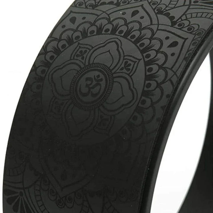 Translation missing: en.Mandala Cork Yoga Wheel – Black - A Grounding Support Tool for Deep Stretching, Backbends &amp; Recovery