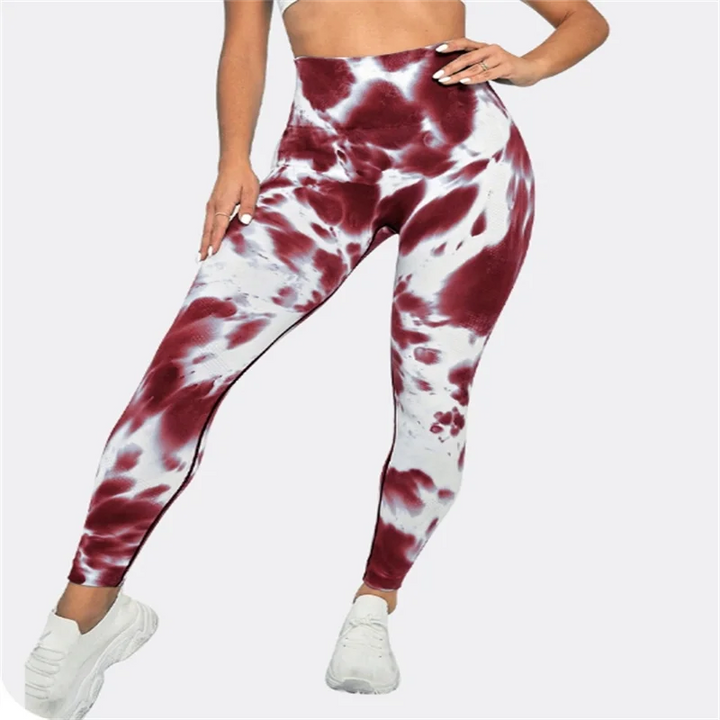 Translation missing: en.Tie-Dye Leggings – Soft, Seamless High-Waist Support for Yoga, Pilates &amp; Everyday Flow. Available in 4 Colours