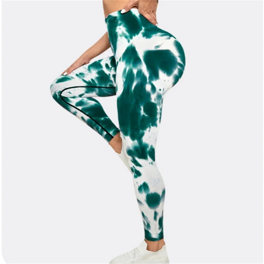Translation missing: en.Tie-Dye Leggings – Soft, Seamless High-Waist Support for Yoga, Pilates &amp; Everyday Flow. Available in 4 Colours