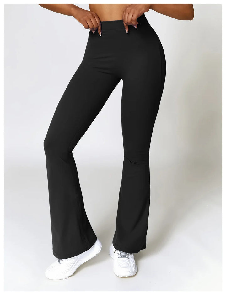Translation missing: en.Flared Yoga Pants - High – V-Shaped Waist, Scrunch Butt, Wide Leg for Yoga, Pilates &amp; Everyday Wear - 4 Colours Available