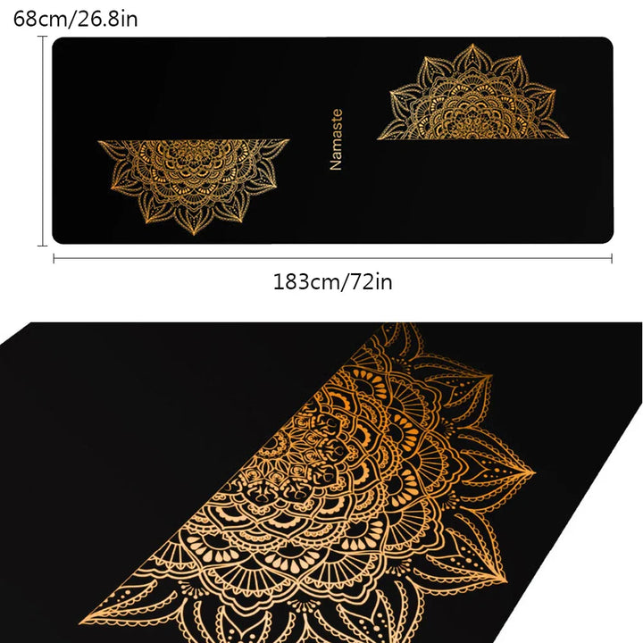 Translation missing: en.Mandala Flow Yoga Mat – 5mm Non-Slip, Extra-Wide Natural Rubber Mat with Alignment Support. Available in 3 Designs. Limited Stock