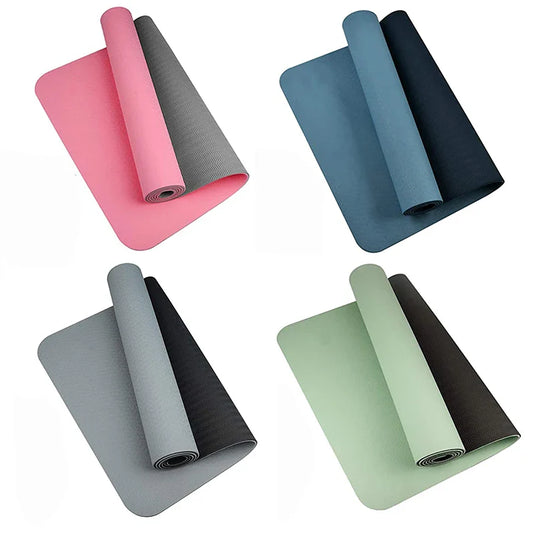Translation missing: en.Yoga Mat Eco-Friendly TPE  – 5mm, Dual Colour, Non-Slip Yoga and Pilates Mat 180 x 57cm. Available in 7 colours