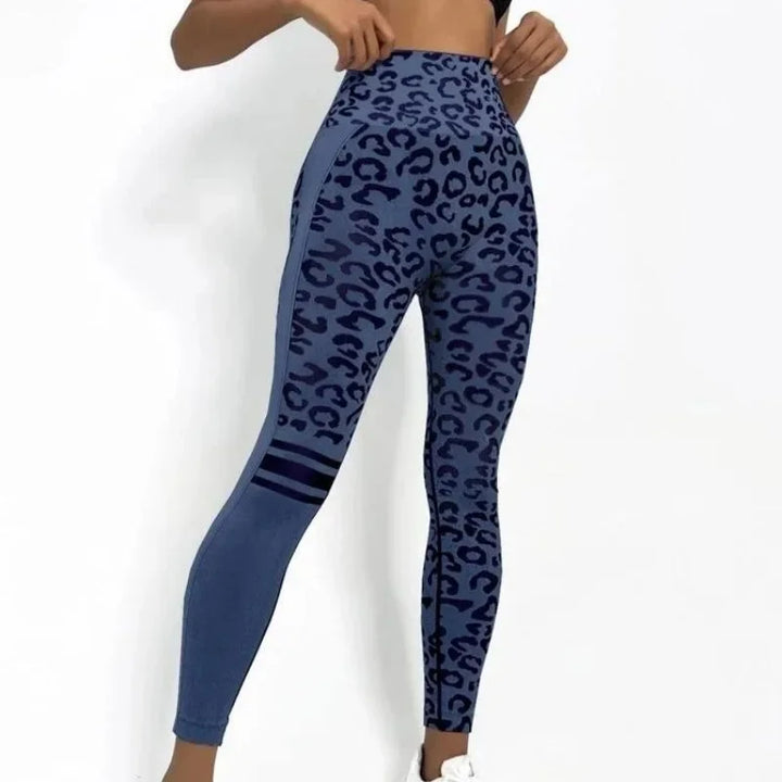 Translation missing: en.Seamless Leopard Yoga Leggings – High-Waist Support with Sculpting Comfort.  Available in 4 Leopard Print Colours