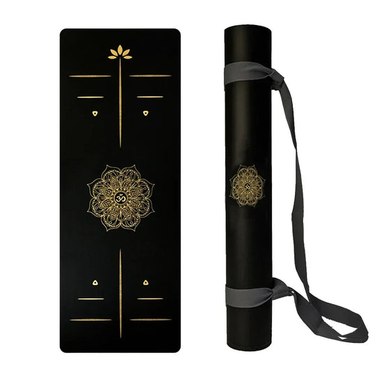 Translation missing: en.Mandala Flow Yoga Mat – 5mm Non-Slip, Extra-Wide Natural Rubber Mat with Alignment Support. Available in 3 Designs. Limited Stock