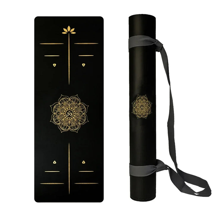 Translation missing: en.Mandala Flow Yoga Mat – 5mm Non-Slip, Extra-Wide Natural Rubber Mat with Alignment Support. Available in 3 Designs. Limited Stock
