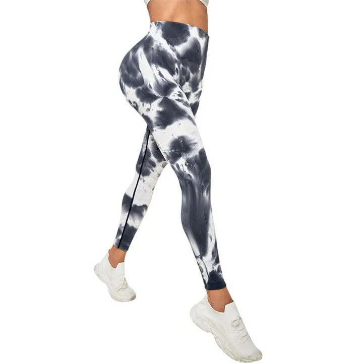 Translation missing: en.Tie-Dye Leggings – Soft, Seamless High-Waist Support for Yoga, Pilates &amp; Everyday Flow. Available in 4 Colours