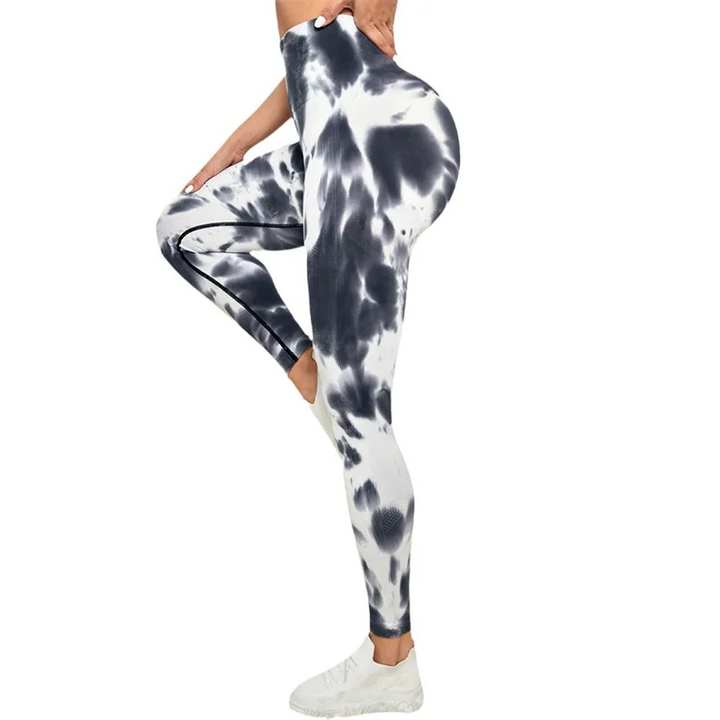 Translation missing: en.Tie-Dye Leggings – Soft, Seamless High-Waist Support for Yoga, Pilates &amp; Everyday Flow. Available in 4 Colours