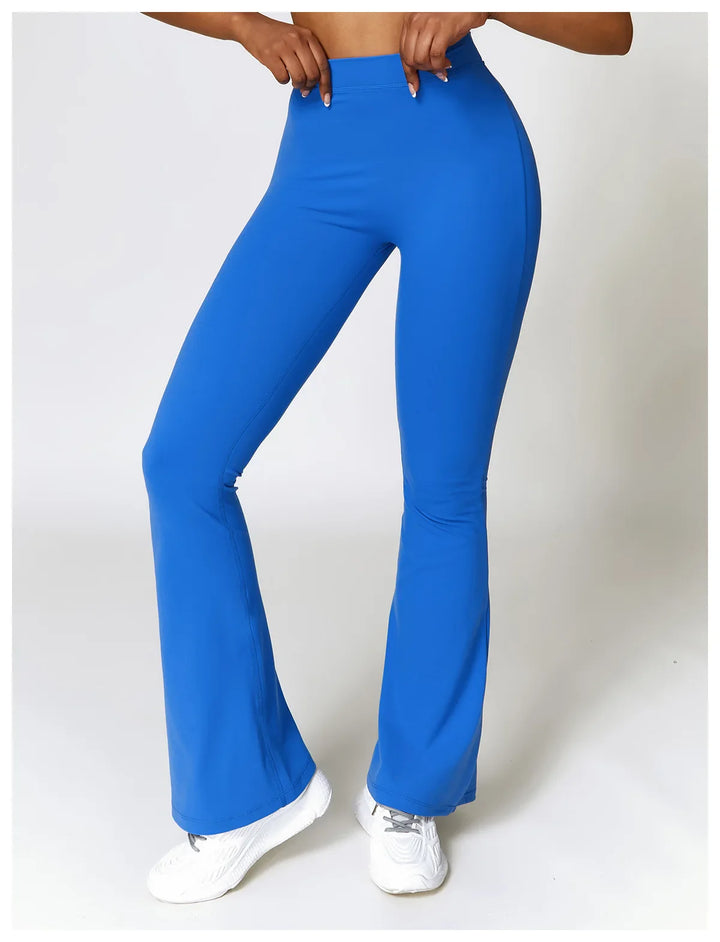 Translation missing: en.Flared Yoga Pants - High – V-Shaped Waist, Scrunch Butt, Wide Leg for Yoga, Pilates &amp; Everyday Wear - 4 Colours Available
