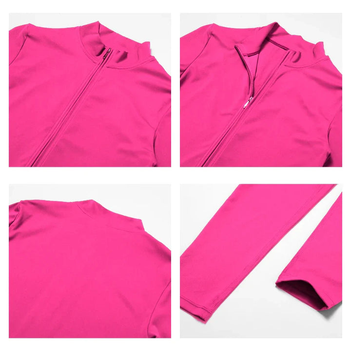 Translation missing: en.Women's High-Impact Seamless Bodysuit - Soft feel, Scrunch Butt, V Back Sleeveless Bodysuit with Front Zipper - Available in 8 Colours
