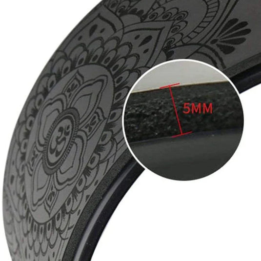Translation missing: en.Mandala Cork Yoga Wheel – Black - A Grounding Support Tool for Deep Stretching, Backbends &amp; Recovery