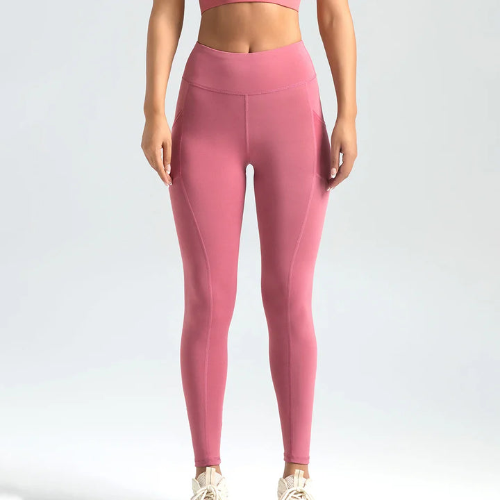 Translation missing: en.Women’s High-Waist Yoga Pants – Soft Stretch Leggings with Side Pockets for Fitness &amp; Daily Wear - Availabile in 6 colours - AE
