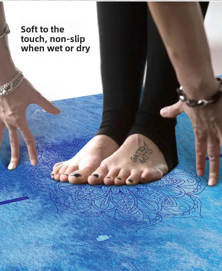 Translation missing: en.Printed Suede Yoga Mat 1.5mm – Non-Slip, Moisture-Absorbing, Lightweight. 12 Designs available