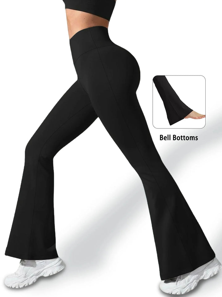Translation missing: en.Curve Collection Flare Yoga Pants – Super Soft High-Waist Comfort with Gentle Support in Extended Sizing. Available in 7 Colours