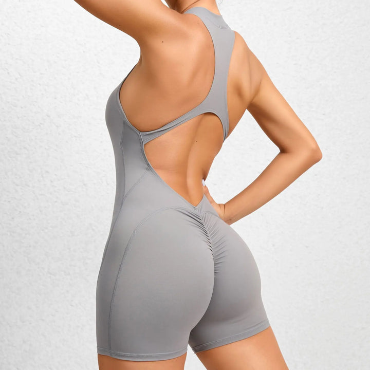 Translation missing: en.Women's High-Impact Seamless Bodysuit - Soft feel, Scrunch Butt, V Back Sleeveless Bodysuit with Front Zipper - Available in 8 Colours