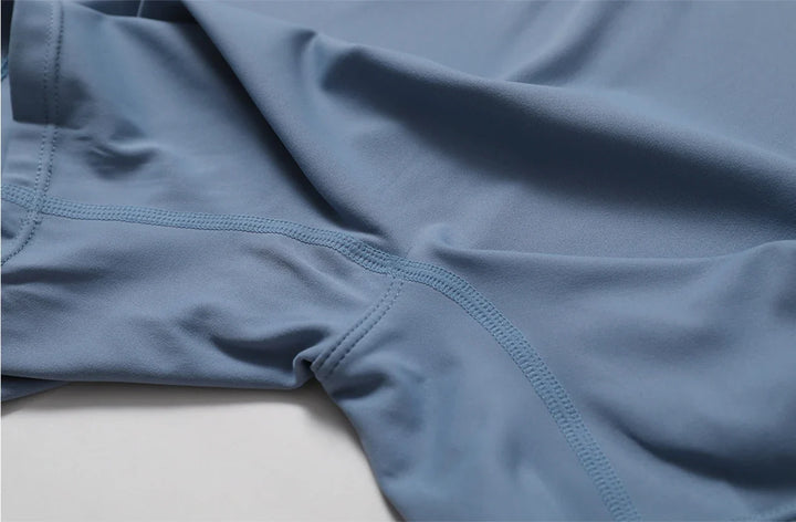 Translation missing: en.Fitted Yoga Bodysuit – Short Sleeve with Collar &amp; Half Zip. High-Stretch Comfort for Everyday Movement.  Available in 4 Colours