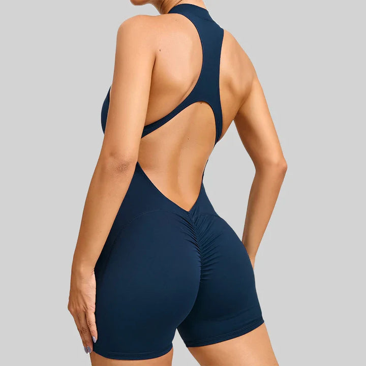 Translation missing: en.Women's High-Impact Seamless Bodysuit - Soft feel, Scrunch Butt, V Back Sleeveless Bodysuit with Front Zipper - Available in 8 Colours