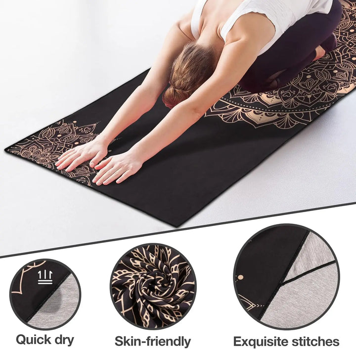 Translation missing: en.Yoga Towel – Non-Slip, Moisture-Wicking &amp; Quick-Dry with Secure Corner Pockets
