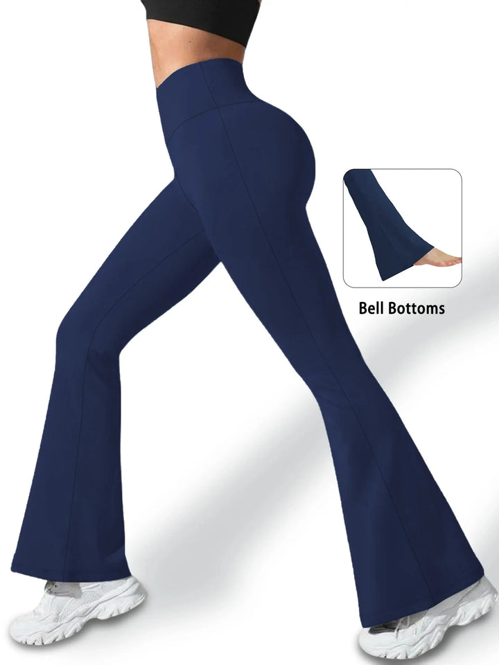 Translation missing: en.Curve Collection Flare Yoga Pants – Super Soft High-Waist Comfort with Gentle Support in Extended Sizing. Available in 7 Colours