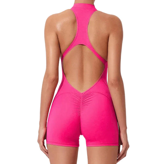 Translation missing: en.Women's High-Impact Seamless Bodysuit - Soft feel, Scrunch Butt, V Back Sleeveless Bodysuit with Front Zipper - Available in 8 Colours